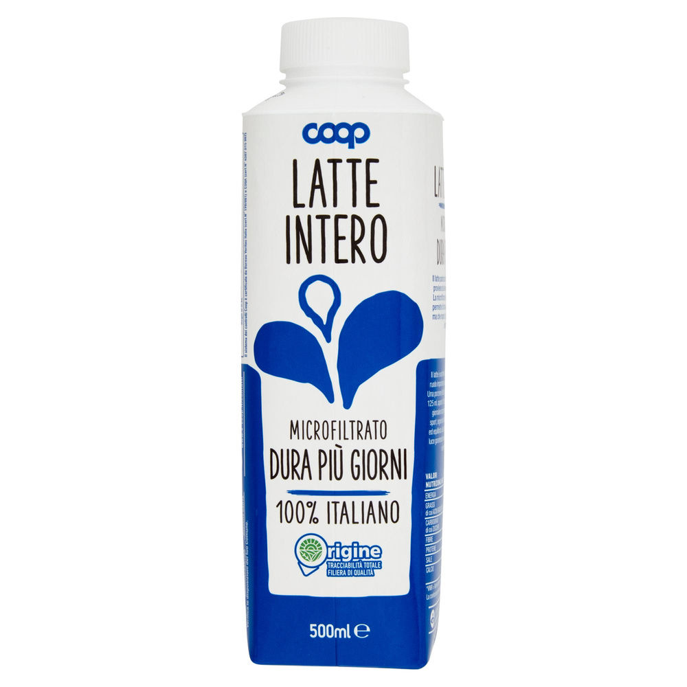 LATTE MICROFILTRATO INTERO ORIGINE COOP TETRATOP SLIM 500 ML - 8