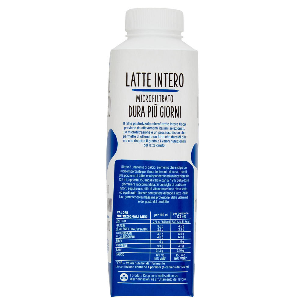 LATTE MICROFILTRATO INTERO ORIGINE COOP TETRATOP SLIM 500 ML - 4