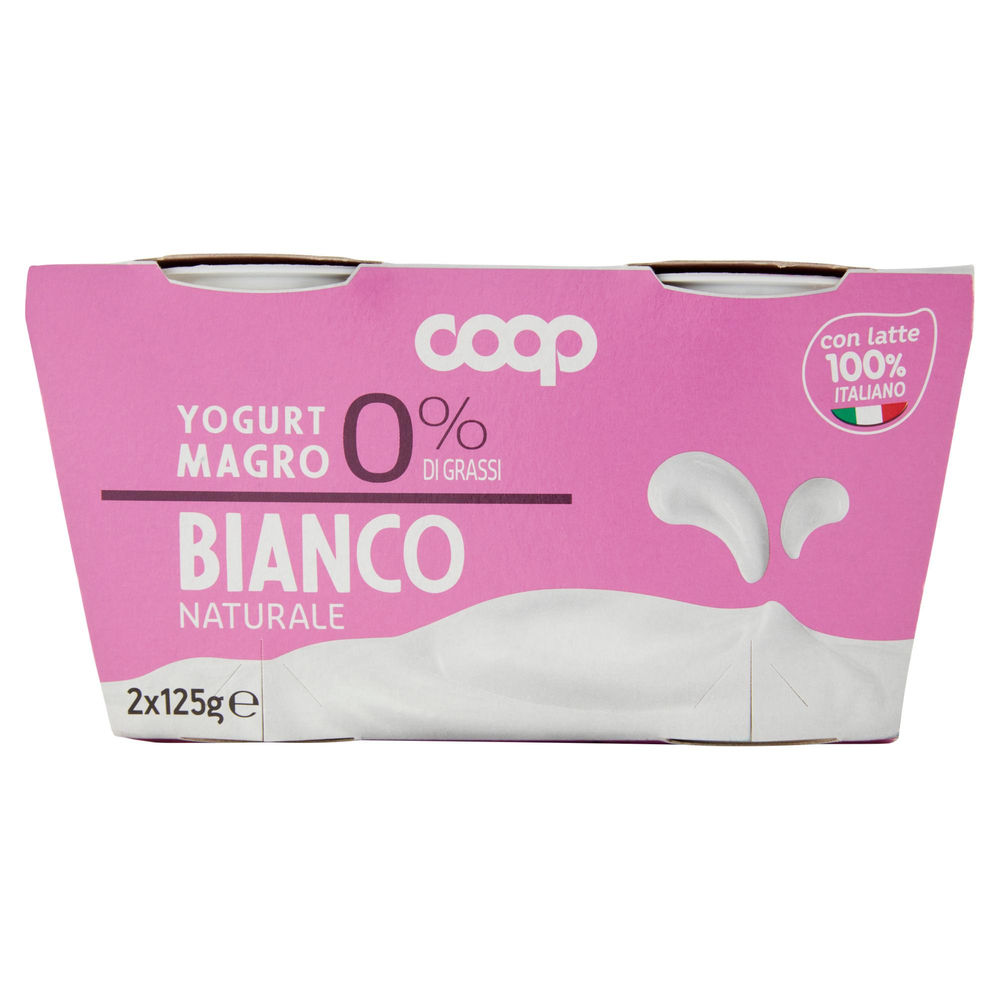 Yogurt magro coop 0% bianco 2x125 g