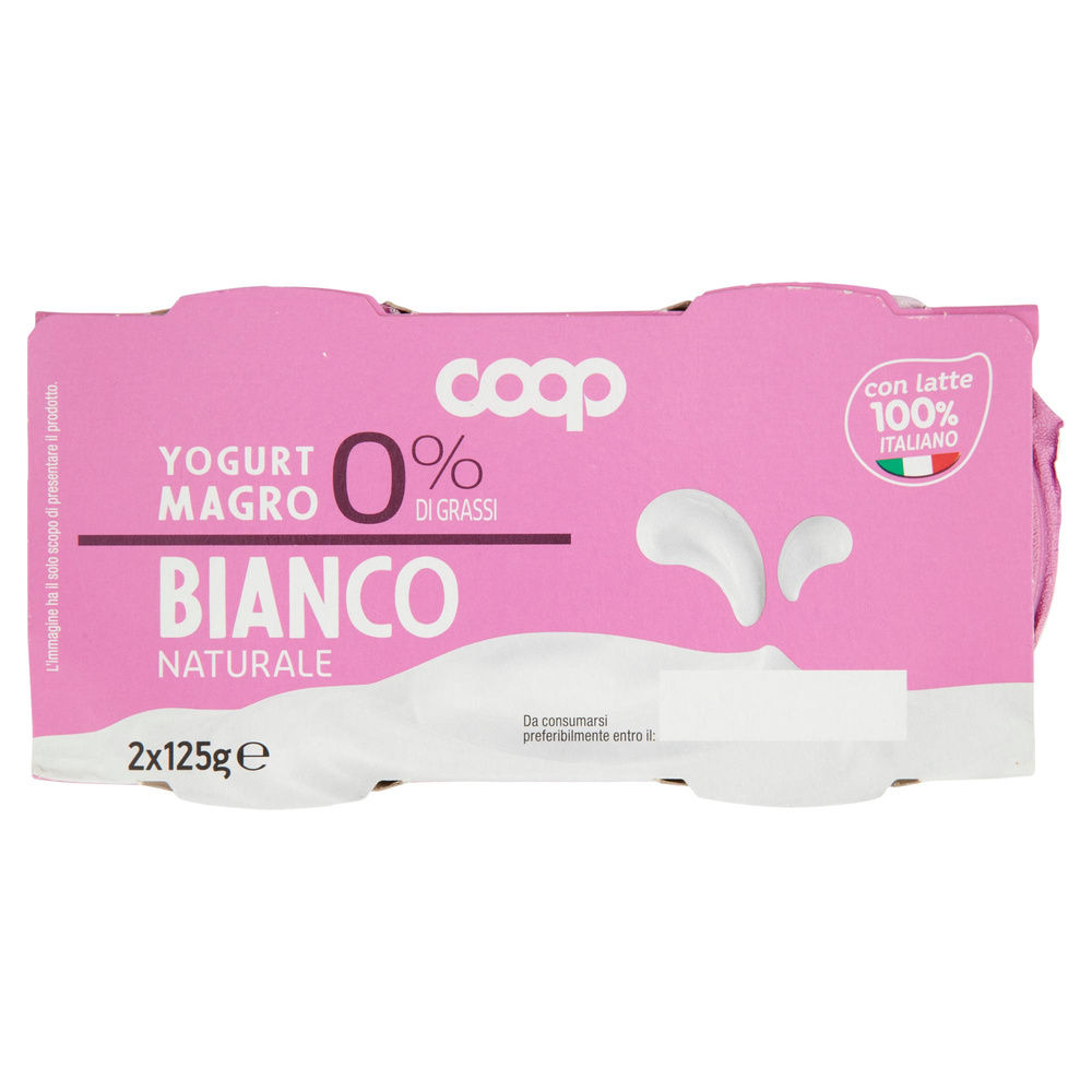 YOGURT MAGRO COOP 0% BIANCO 2X125 G - 6