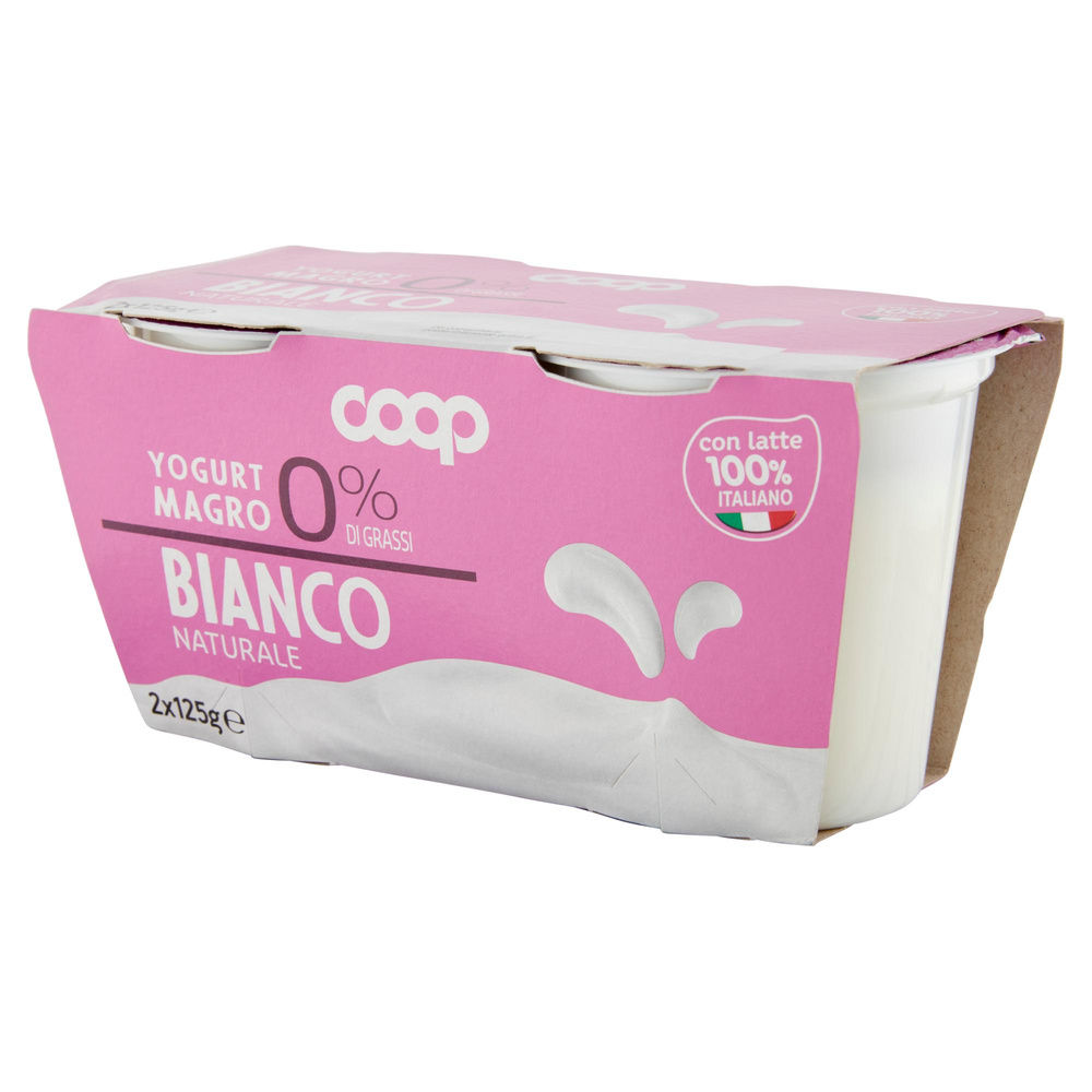 YOGURT MAGRO COOP 0% BIANCO 2X125 G - 2