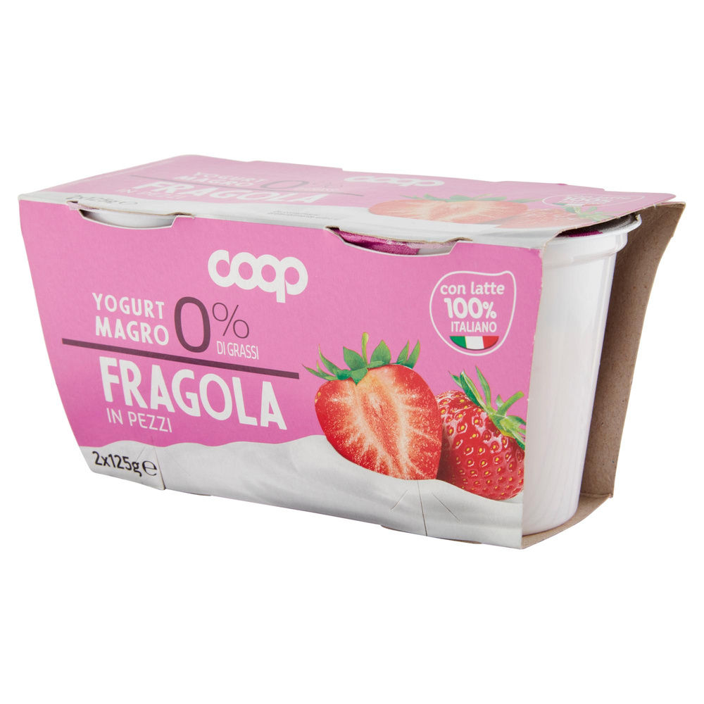 YOGURT MAGRO COOP 0% FRAGOLA CLUSTER 2X125 G - 6