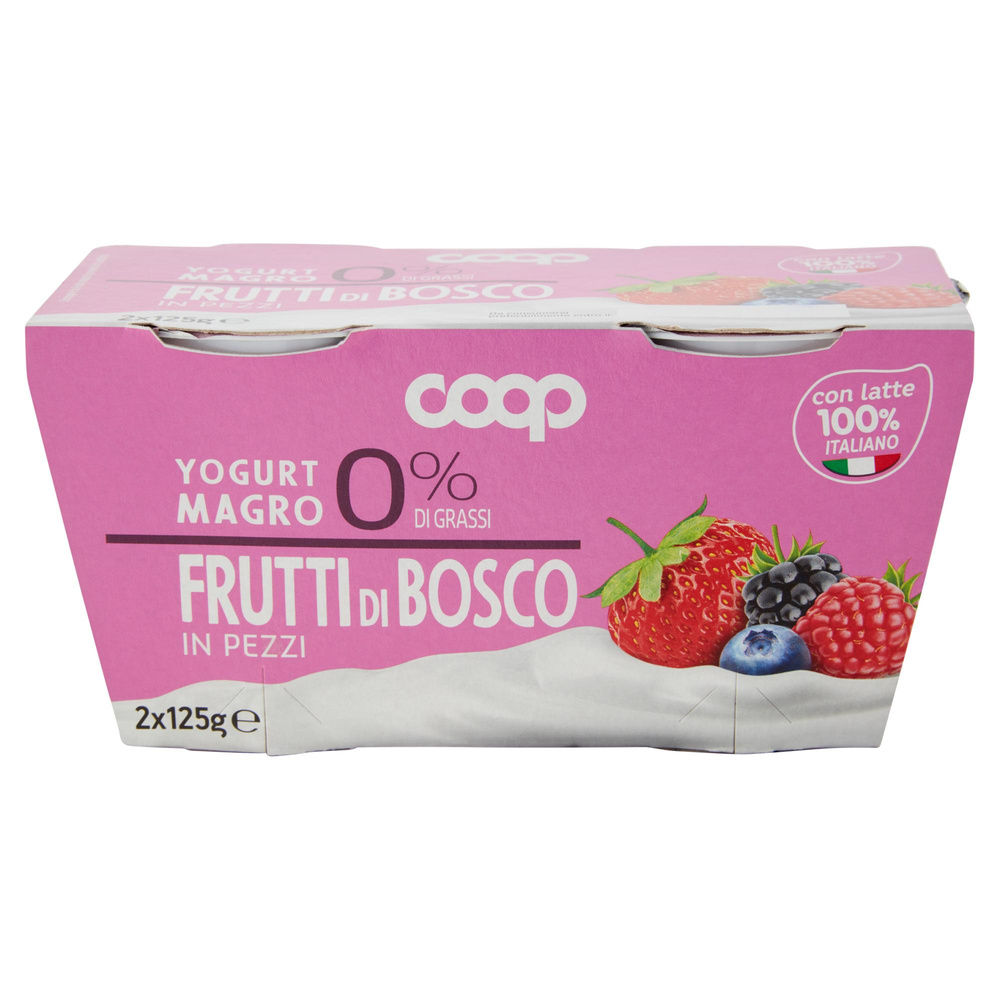 YOGURT MAGRO COOP 0% FRUTTI DI BOSCO 2X125 G - 2