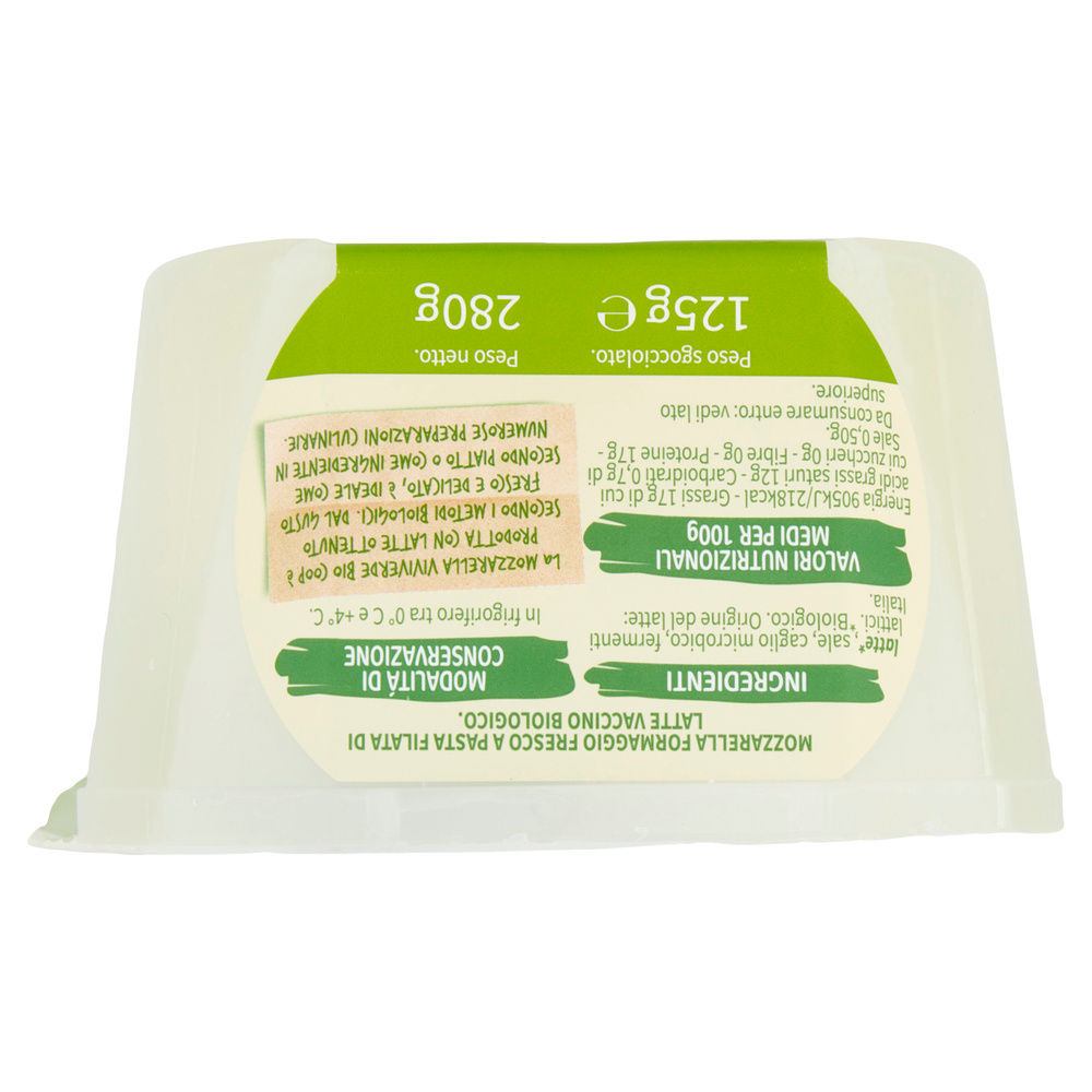 MOZZARELLA BIO VIVI VERDE COOP VASCHETTA 125 G - 5