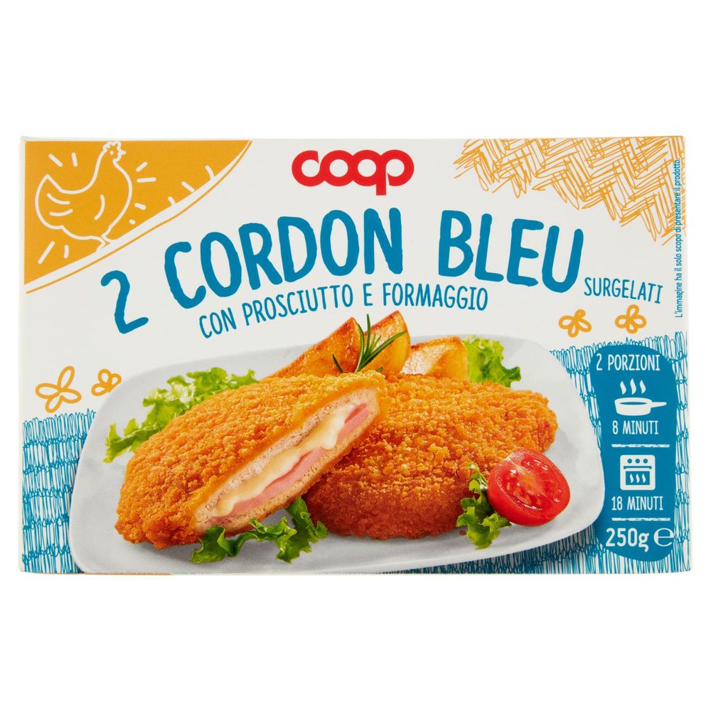 Cordon bleu surgelati coop 2 pz  astuccio g 250