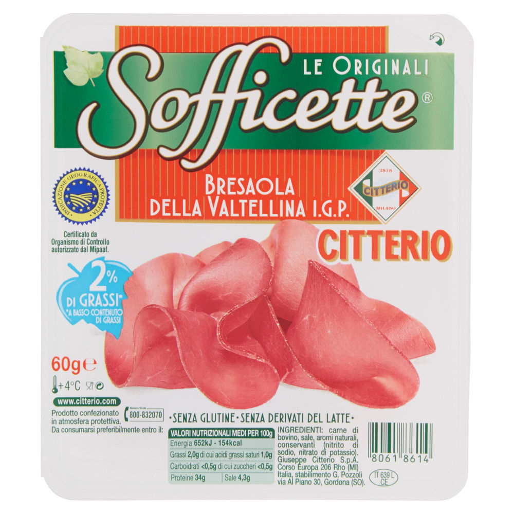 BRESAOLA DELLA VALTELLINA IGP SOFFICETTE CITTERIO VASCHETTA G 60 - 4
