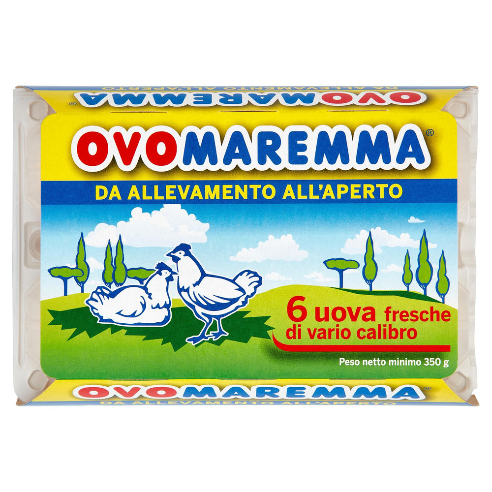UOVA FRESCHE ALLEVAM ALL'APERTO CALIBRO VARIO G 350 OVOMAREMMA X6 - 0