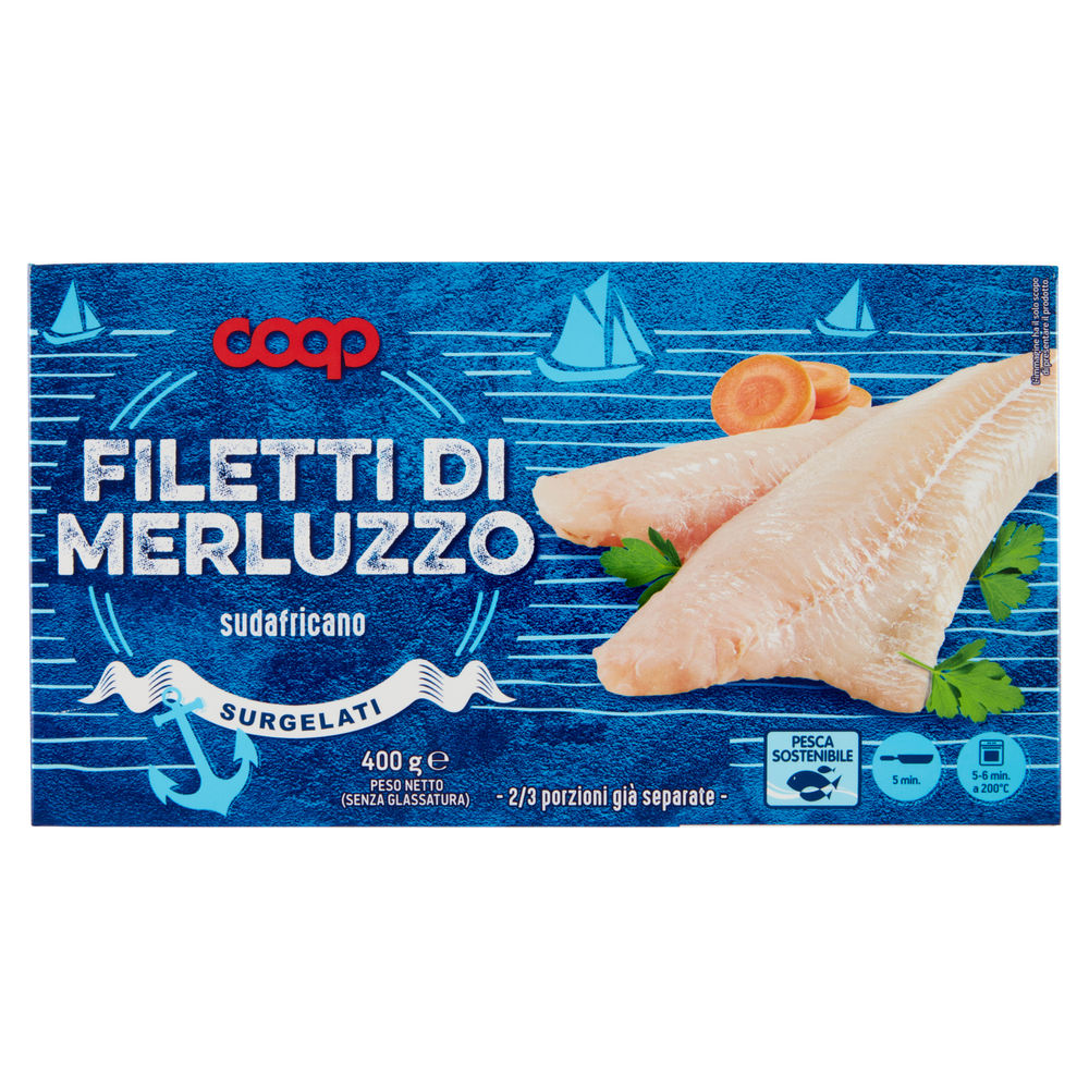 Filetti di merluzzo coop scatola g 400