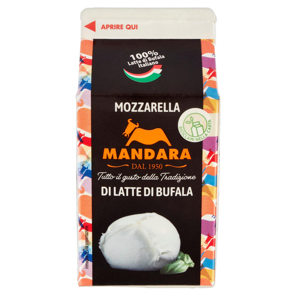MOZZARELLA DI LATTE DI BUFALA MANDARA BRICK G 410 SGOCC. G 200 - 2
