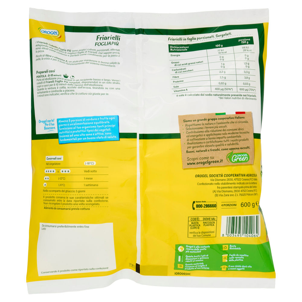 FRIARIELLI CUBELLO FOGLIA PIU' OROGEL G 600 - 1