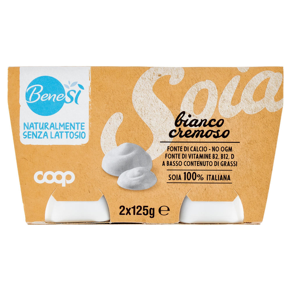 Soja yo bene si coop bianco cremoso g 125 x 2