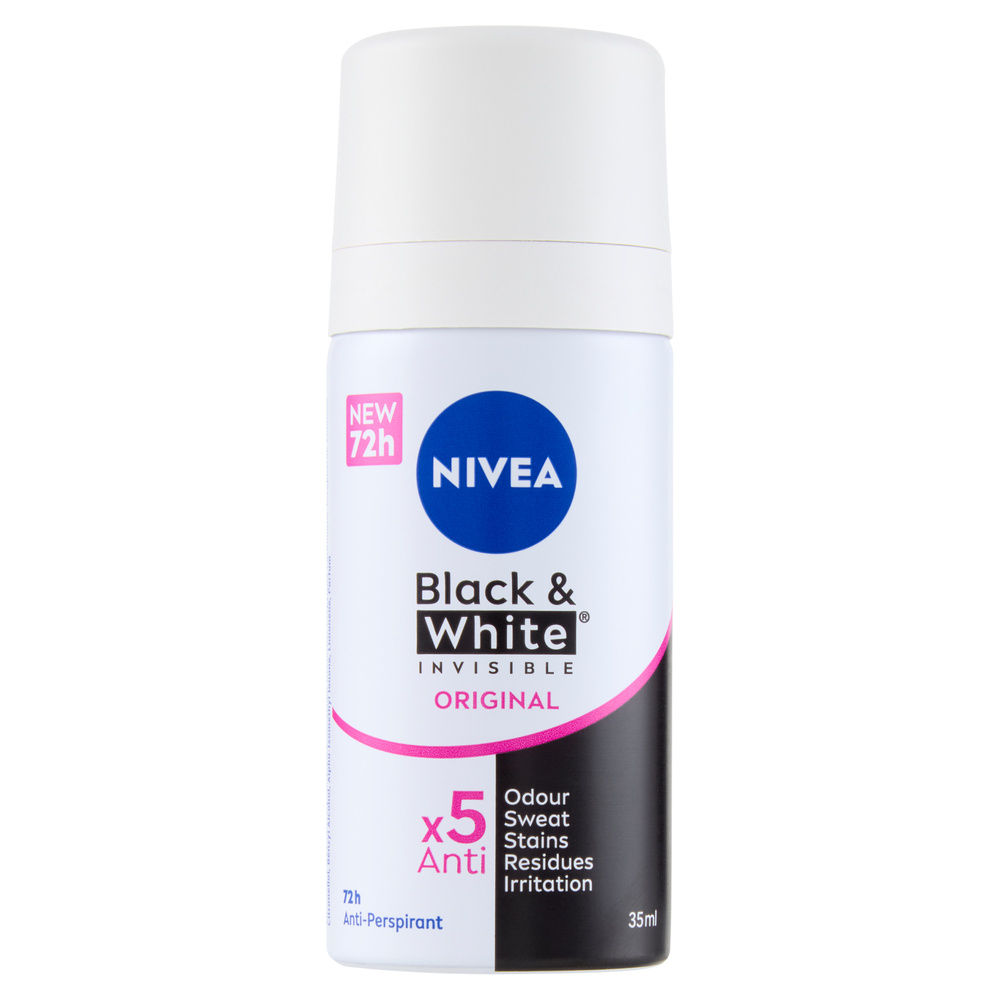 DEODORANTE MINI TAGLIA BLACK&WHITE FEMALE NIVEA SPRAY ML. 35 - 0