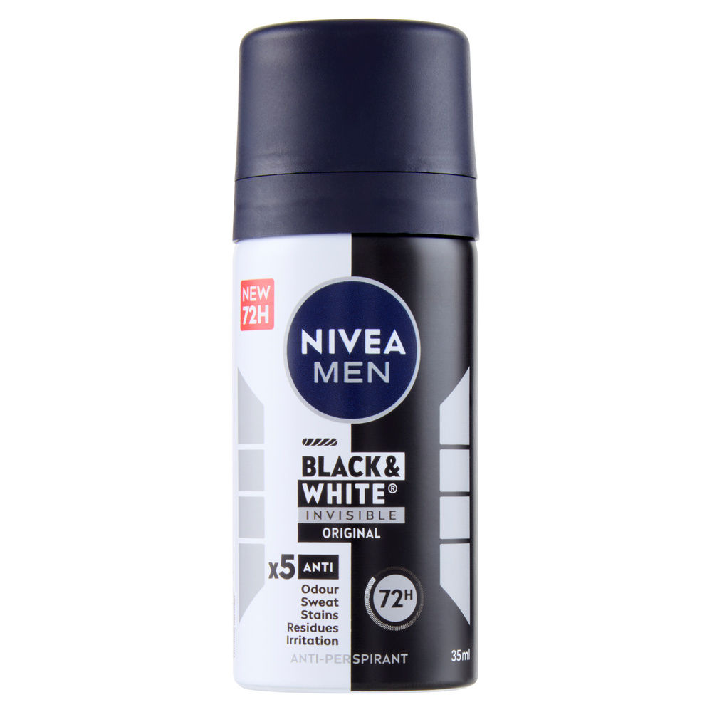 DEODORANTE MINI TAGLIA BLACK&WHITE MEN NIVEA SPRAY ML. 35 - 0