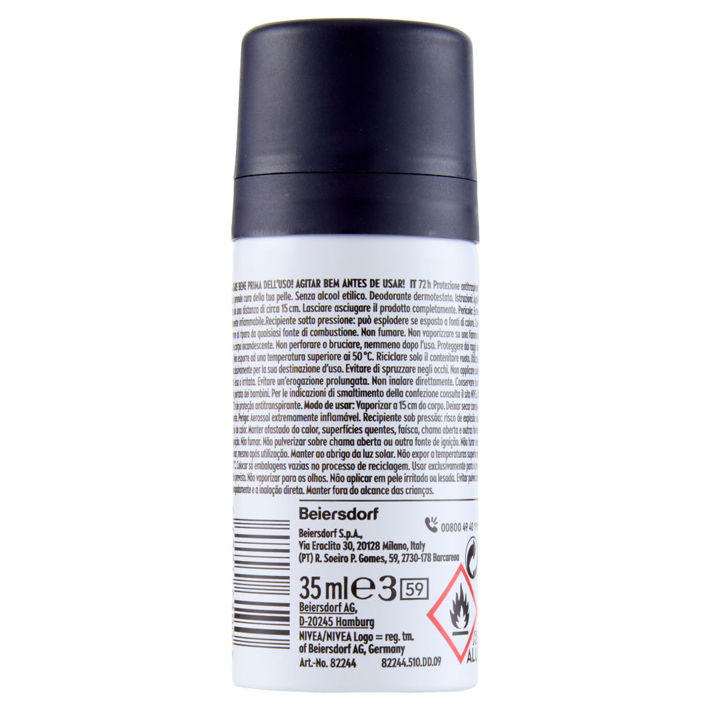 DEODORANTE MINI TAGLIA BLACK&WHITE MEN NIVEA SPRAY ML. 35 - 1