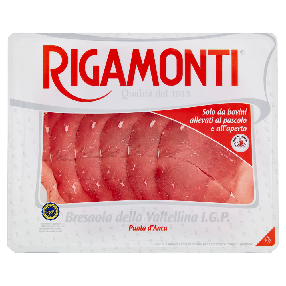 BRESAOLA DELLA VALTELLINA IGP PUNTA D'ANCA RIGAMONTI VASCHETTA ATP G 90 - 0