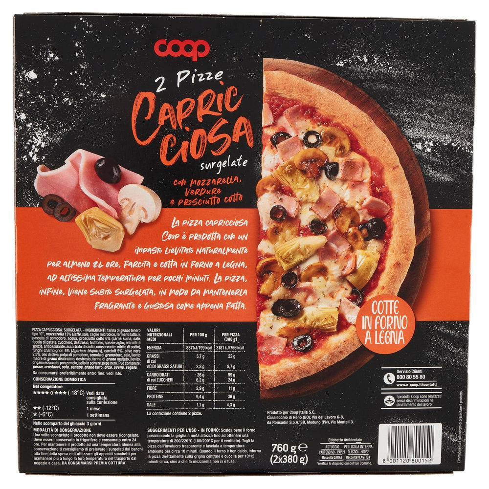 PIZZA CAPRICCIOSA COOP 2PZ SURG. G 760 - 1