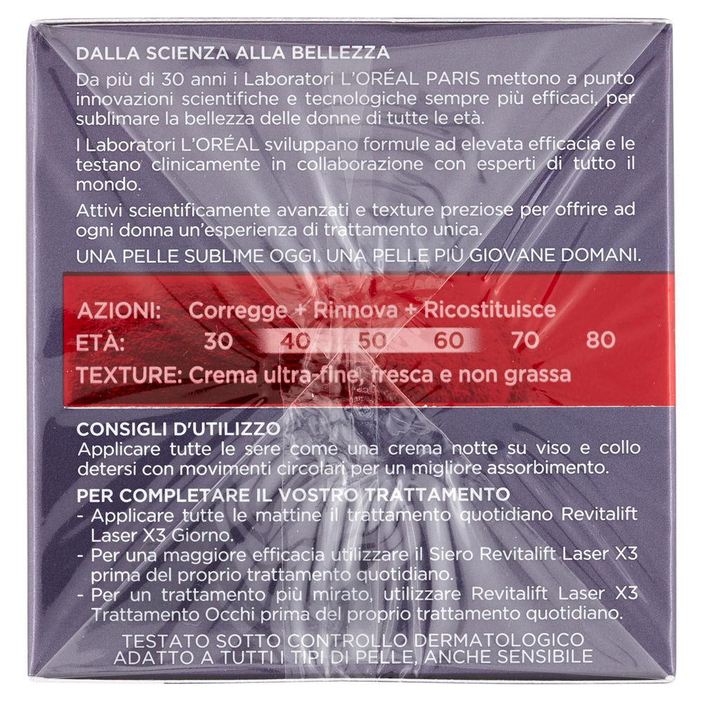 CREMA VISO L'OREAL REVITALIFT ANTIRUGHE NOTTE LASER X3 ML 50 - 7