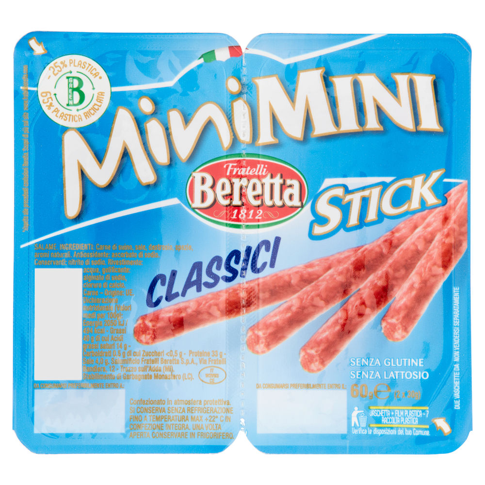 SALAMINI STICK CLASSICI MINIMINI BERETTA 2PZ G 60 - 0