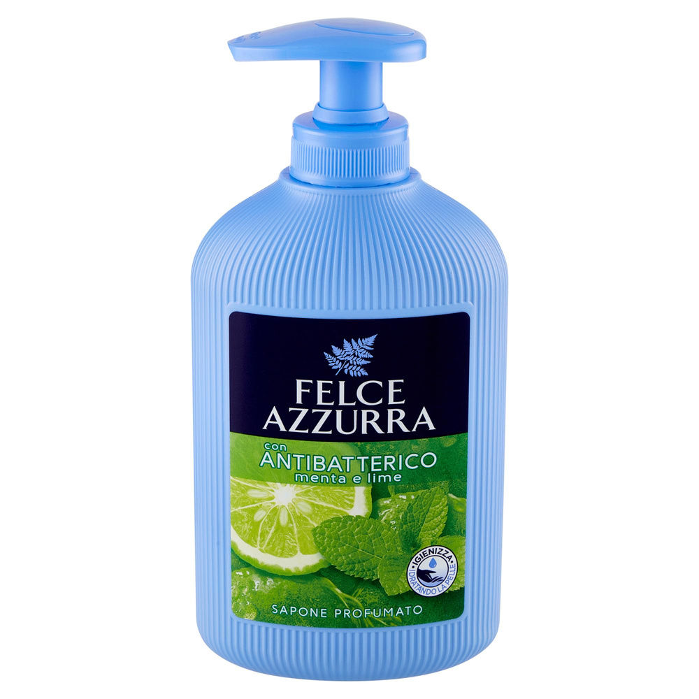 SAPONE LIQUIDO FELCE AZZURRA ANTIBATTERICO MENTA E LIME FLACONE ML.300 - 4