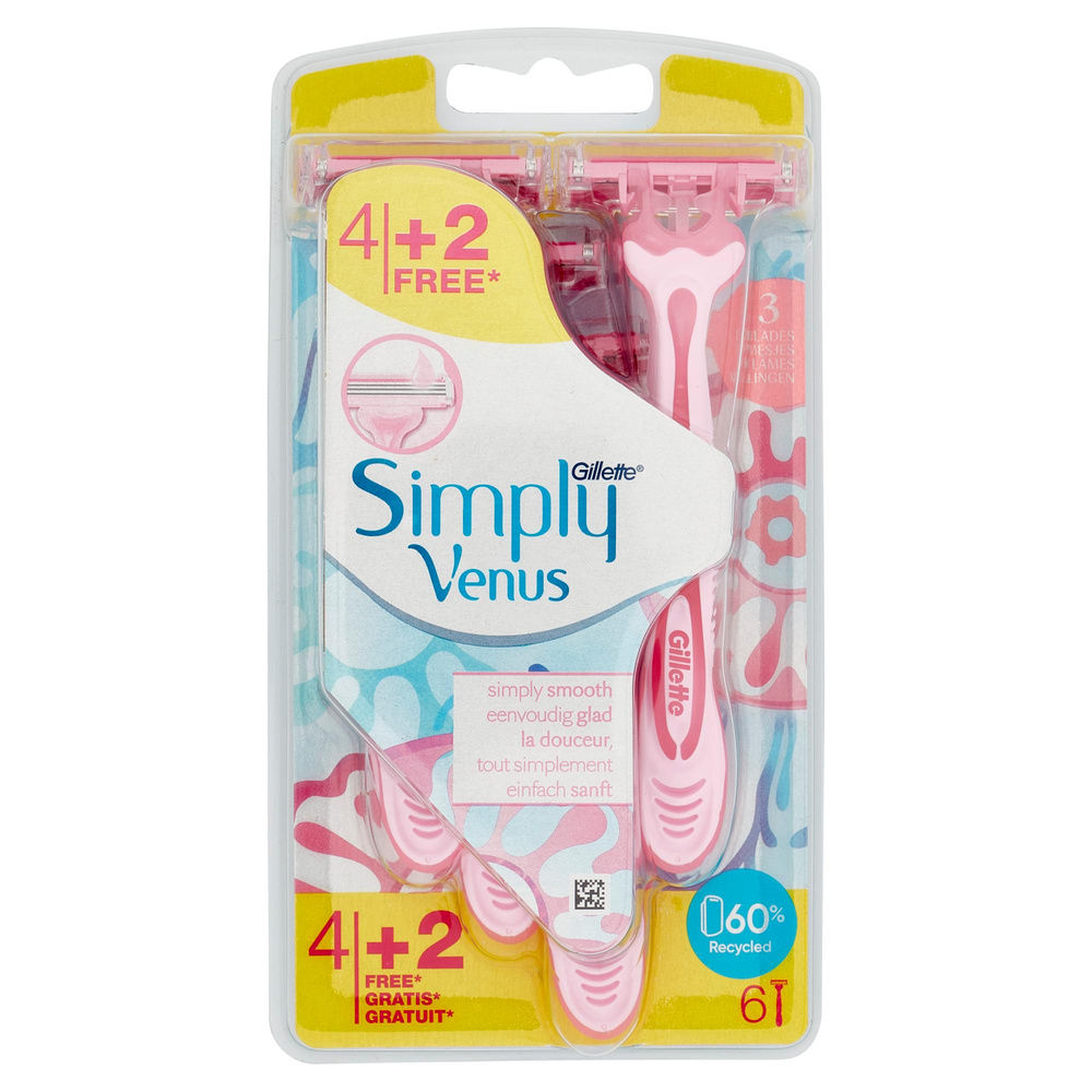 RASOIO GILLETTE SIMPLY VENUS 3 4+2GRATIS BLISTER PZ.1 - 6