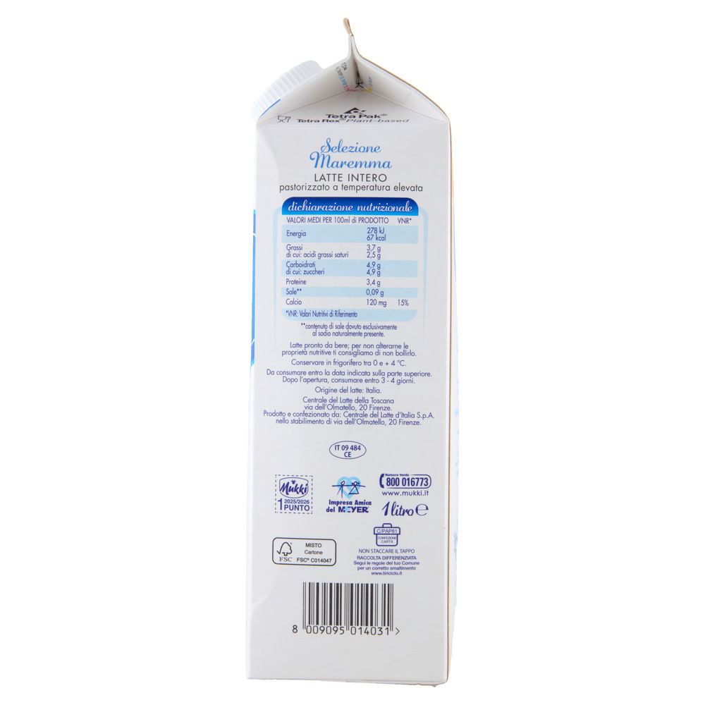 LATTE ALTA PAST INTERO MUKKI SELEZIONE MAREMMA TETRA TOP 1 L - 7