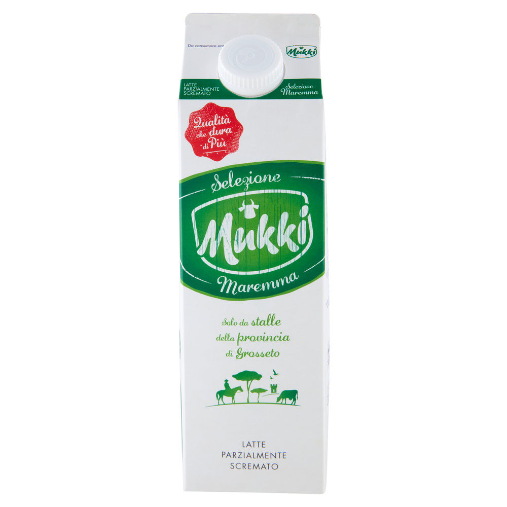 LATTE ALTA PAST PARZ.SCREMATO MUKKI SELEZIONE MAREMMA TETRA TOP 1 L - 2