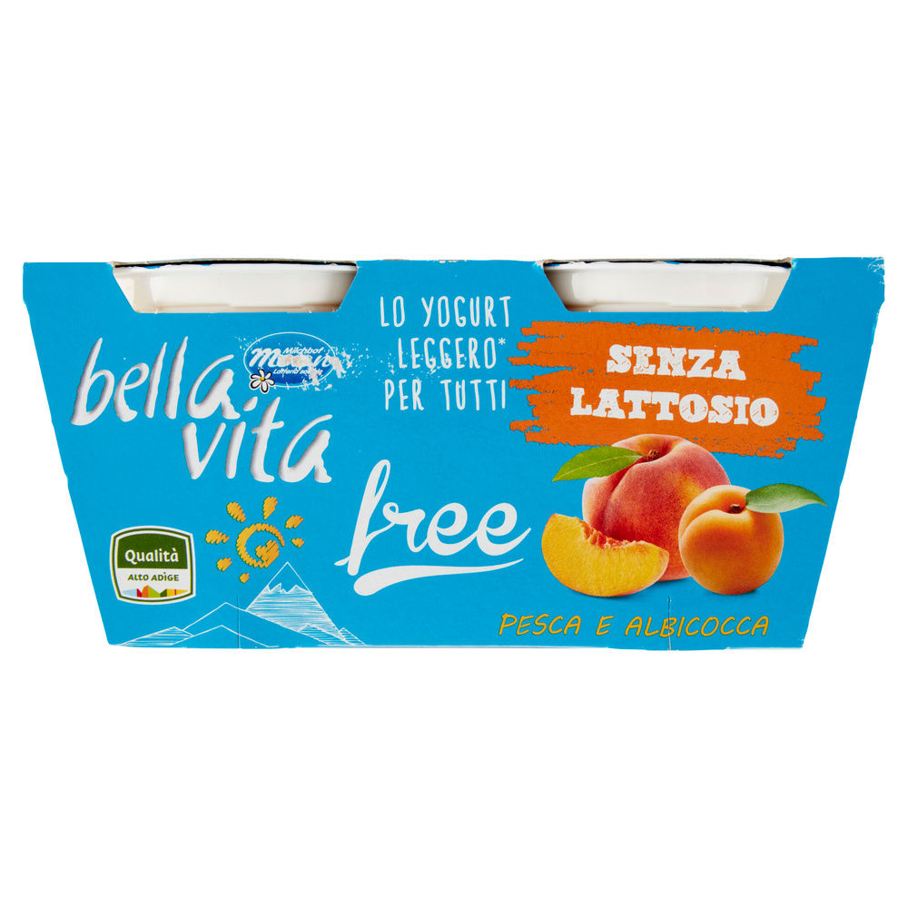 YOGURT BELLA VITA FREE SENZA LATTOSIO MERANO PESCA/ALBICOCCA 2X125G - 5