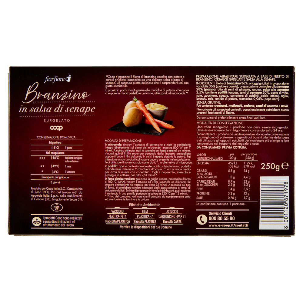 BRANZINO IN SALSA DI SENAPE FIOR FIORE COOP SCATOLA SURG. G 250 - 1