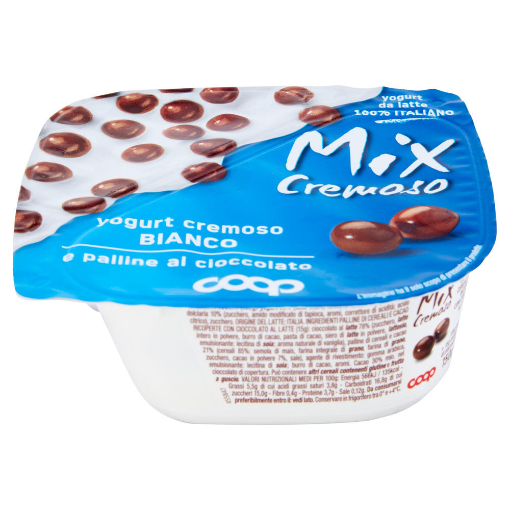 MIX CREMOSO COOP YOGURT BIANCO+PALLINE DI CEREALI RICOP.CIOCCOLATO BICOMP150G - 7