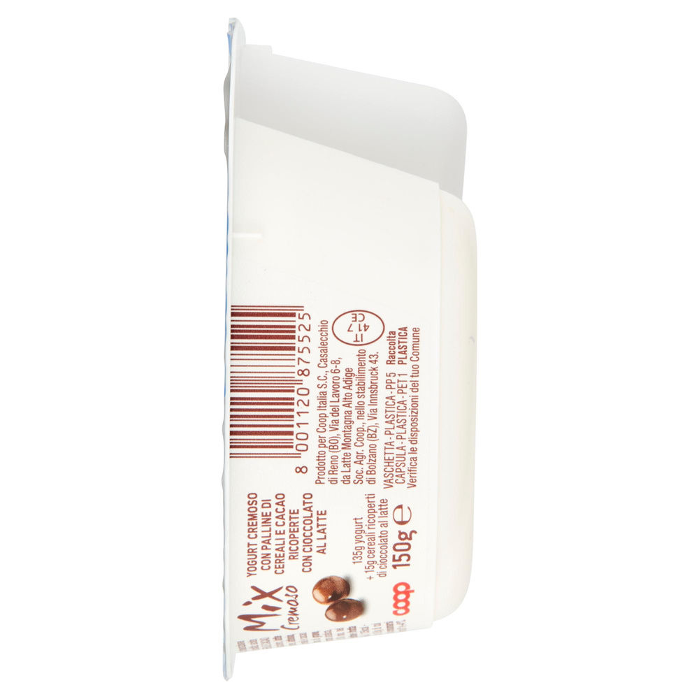 MIX CREMOSO COOP YOGURT BIANCO+PALLINE DI CEREALI RICOP.CIOCCOLATO BICOMP150G - 8