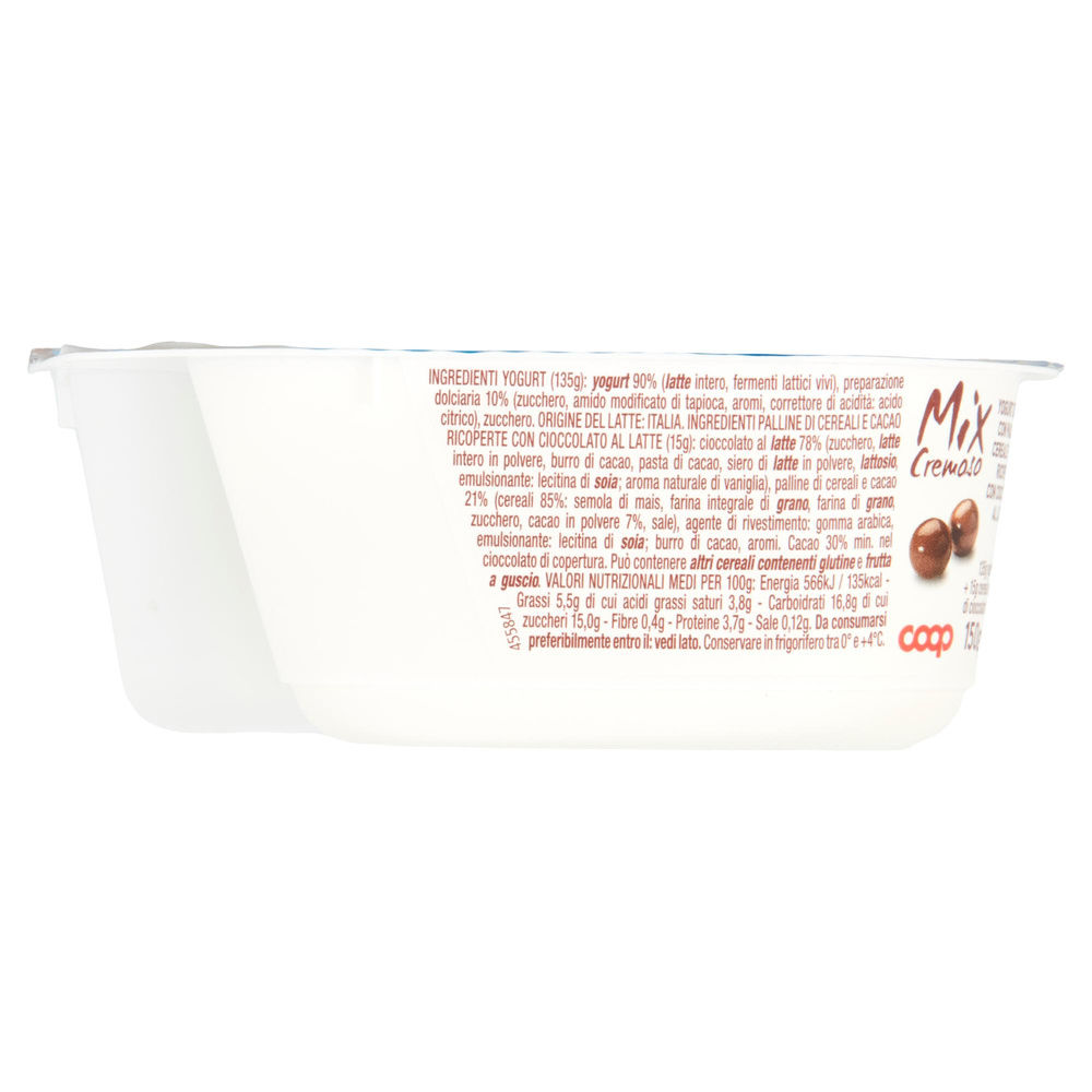 MIX CREMOSO COOP YOGURT BIANCO+PALLINE DI CEREALI RICOP.CIOCCOLATO BICOMP150G - 5