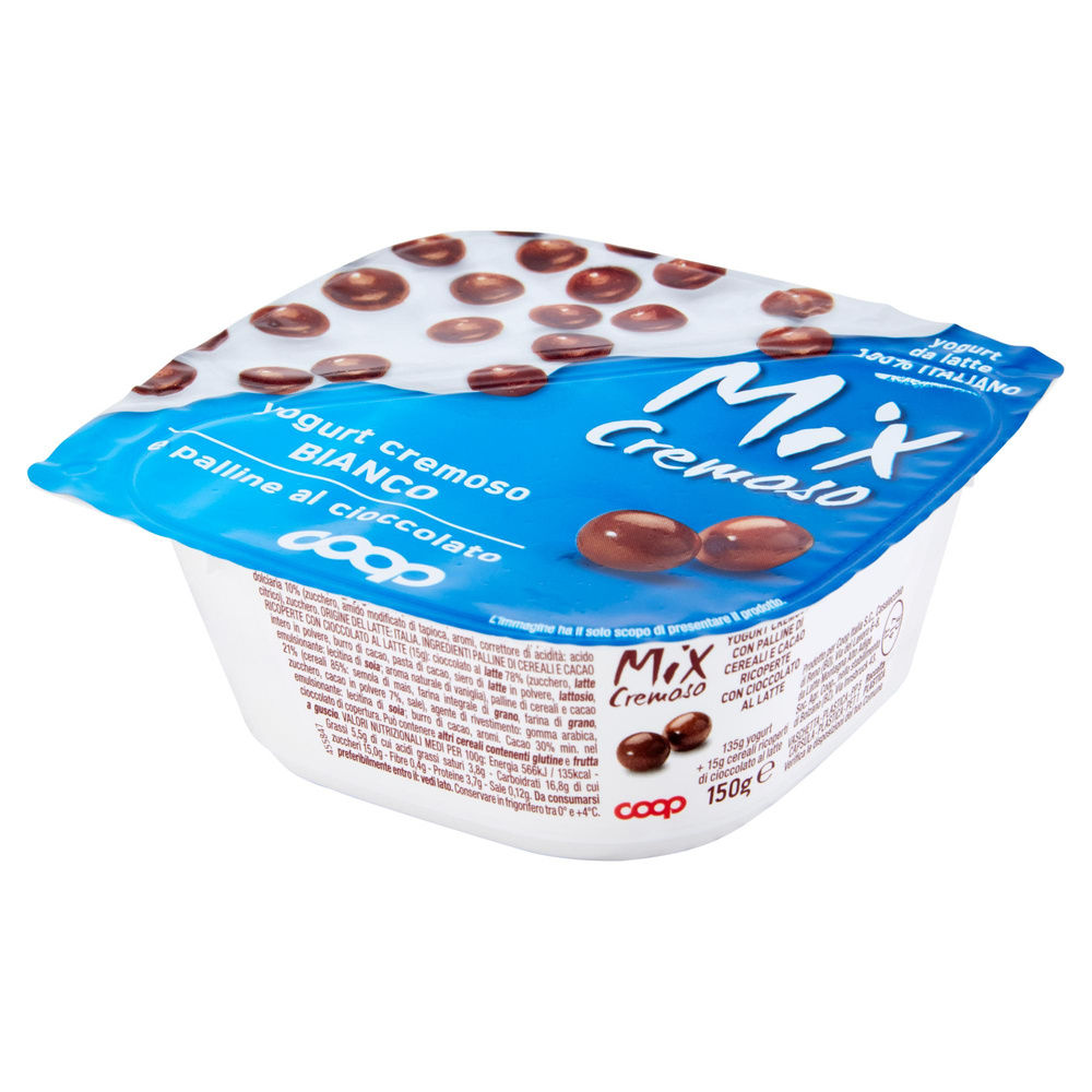 MIX CREMOSO COOP YOGURT BIANCO+PALLINE DI CEREALI RICOP.CIOCCOLATO BICOMP150G - 2