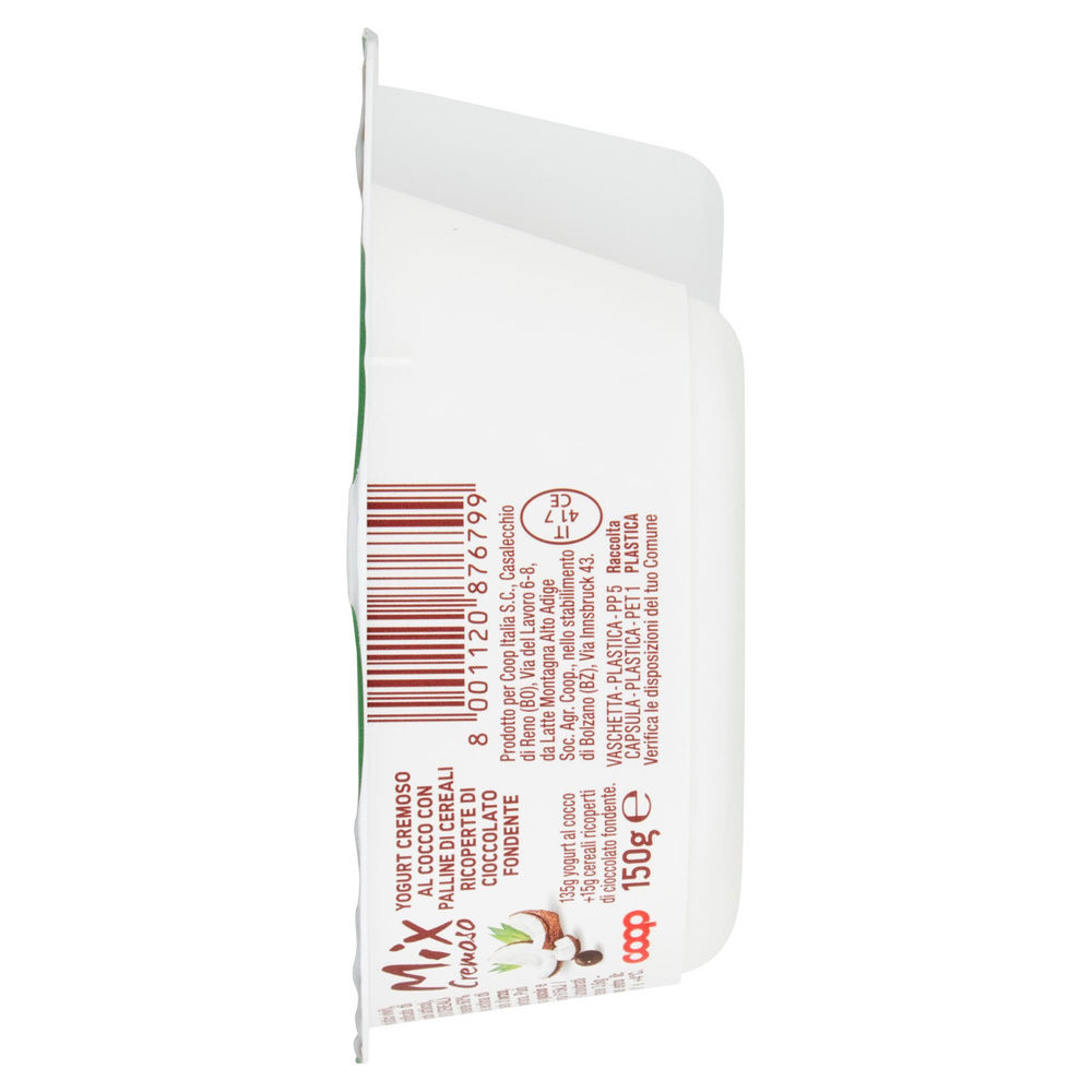 MIX CREMOSO COOP YOGURT COCCO + PALLINE DI CEREALI RICOP.CIOCC FOND BICOMP 150G - 4