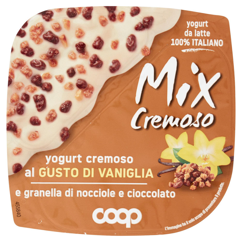 MIX CREMOSO COOP YOGURT VANIGLIA C/GRANELLA D/NOCCIOLA E CIOCCOLATO BICOMP 150G - 7