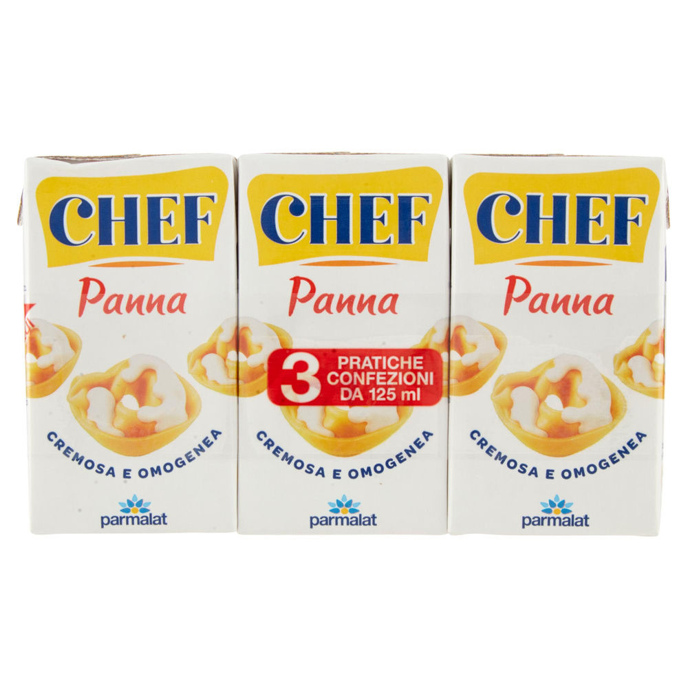 PANNA UHT DA CUCINA CHEF PARMALAT BRICK 3X125 ML - 3