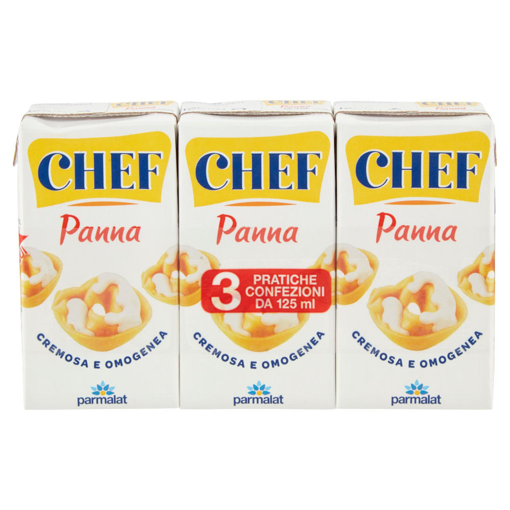 PANNA UHT DA CUCINA CHEF PARMALAT BRICK 3X125 ML - 6