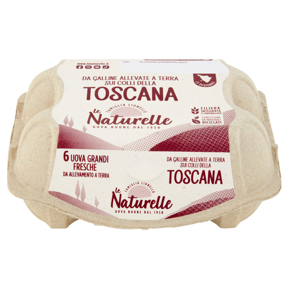 UOVA FRESCHE ALLEVATE A  TERRA L CAT.A LE TOSCANE NATURELLE X 6 - 7