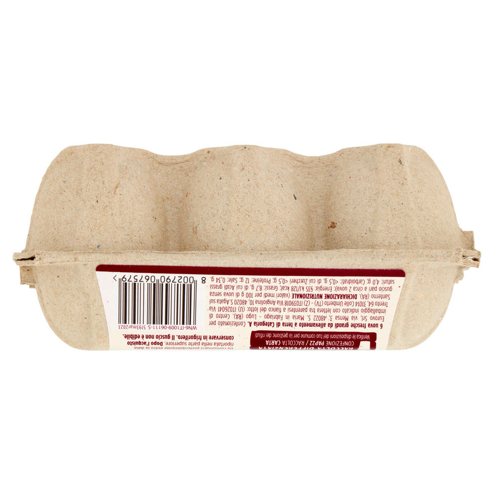UOVA FRESCHE ALLEVATE A  TERRA L CAT.A LE TOSCANE NATURELLE X 6 - 5