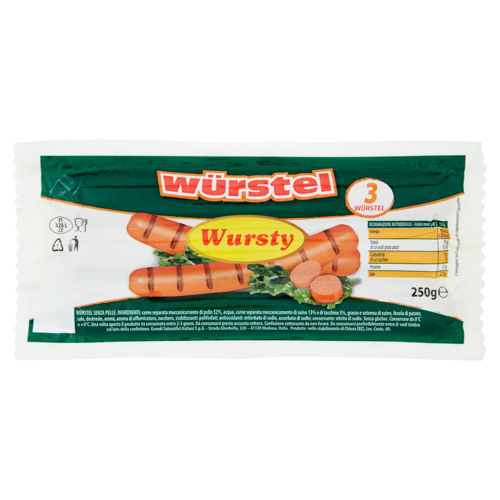 PP-WURSTEL WURSTY 3PZ SV 250G - 0