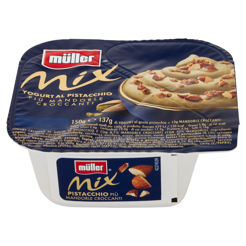 CREMA DI YOGURT MIX MULLER PISTACCHIO+MANDORLE G 150 - 2