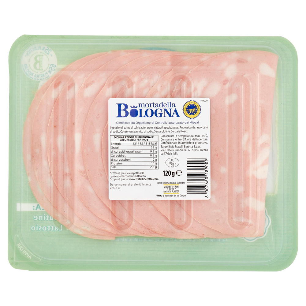 MORTADELLA BOLOGNA IGP FRESCA SALUMERIA BERETTA VS G 120 - 1