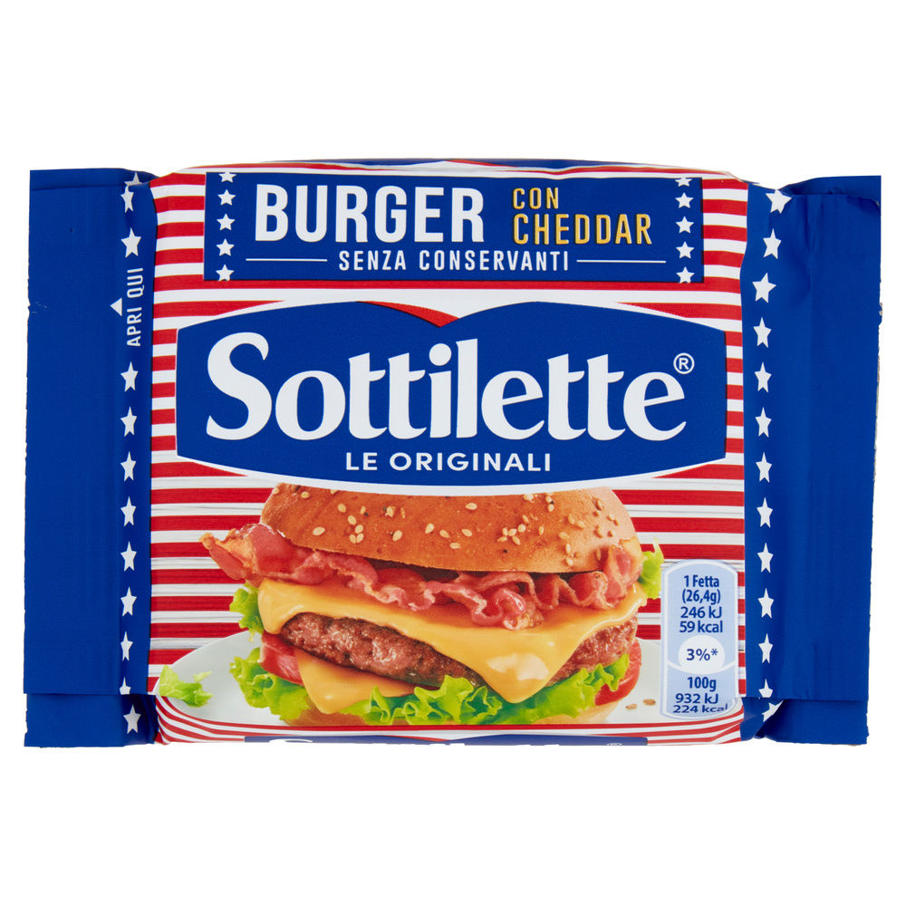 SOTTILETTE BURGER CON CHEDDAR BUSTA G 185 - 2