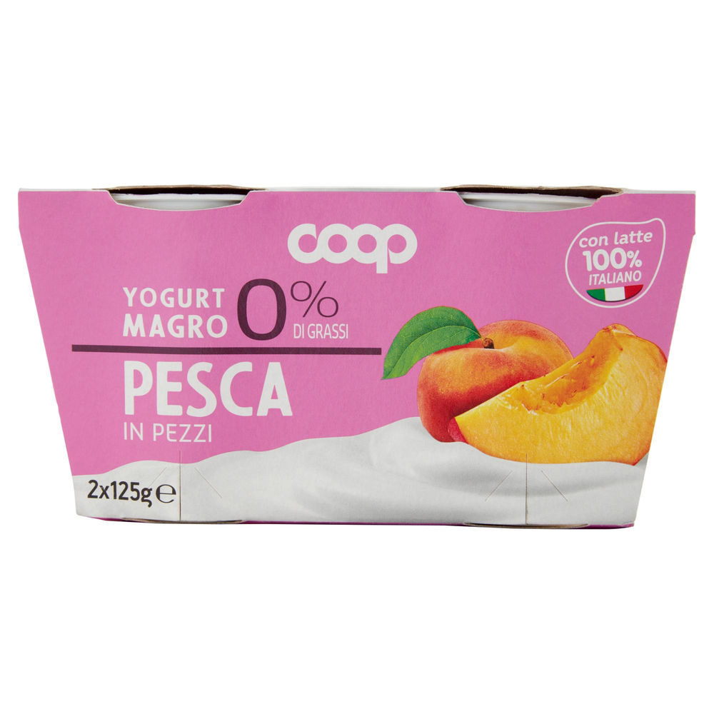 Yogurt magro 0% coop pesca g 125x2
