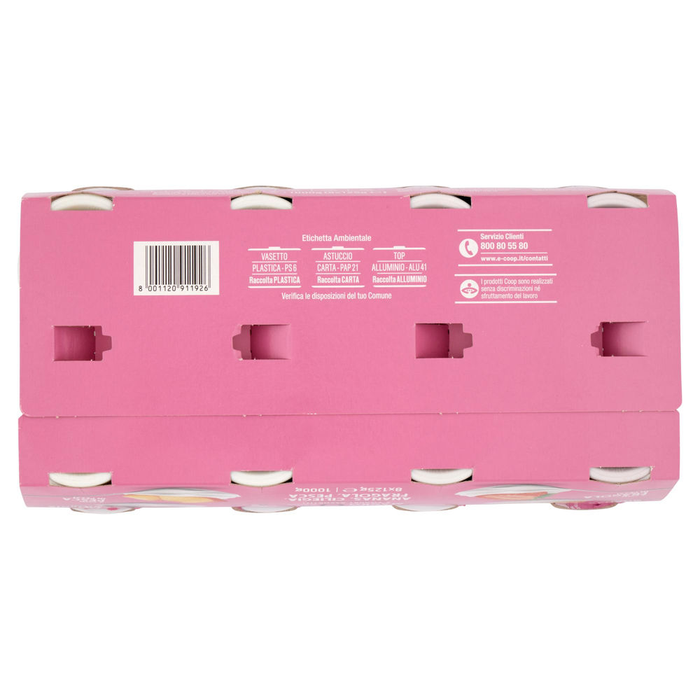 YOGURT MAGRO 0% PESCA/CILIEGIA/FRAGOLA/ANANAS COOP G 125 X 8 - 1