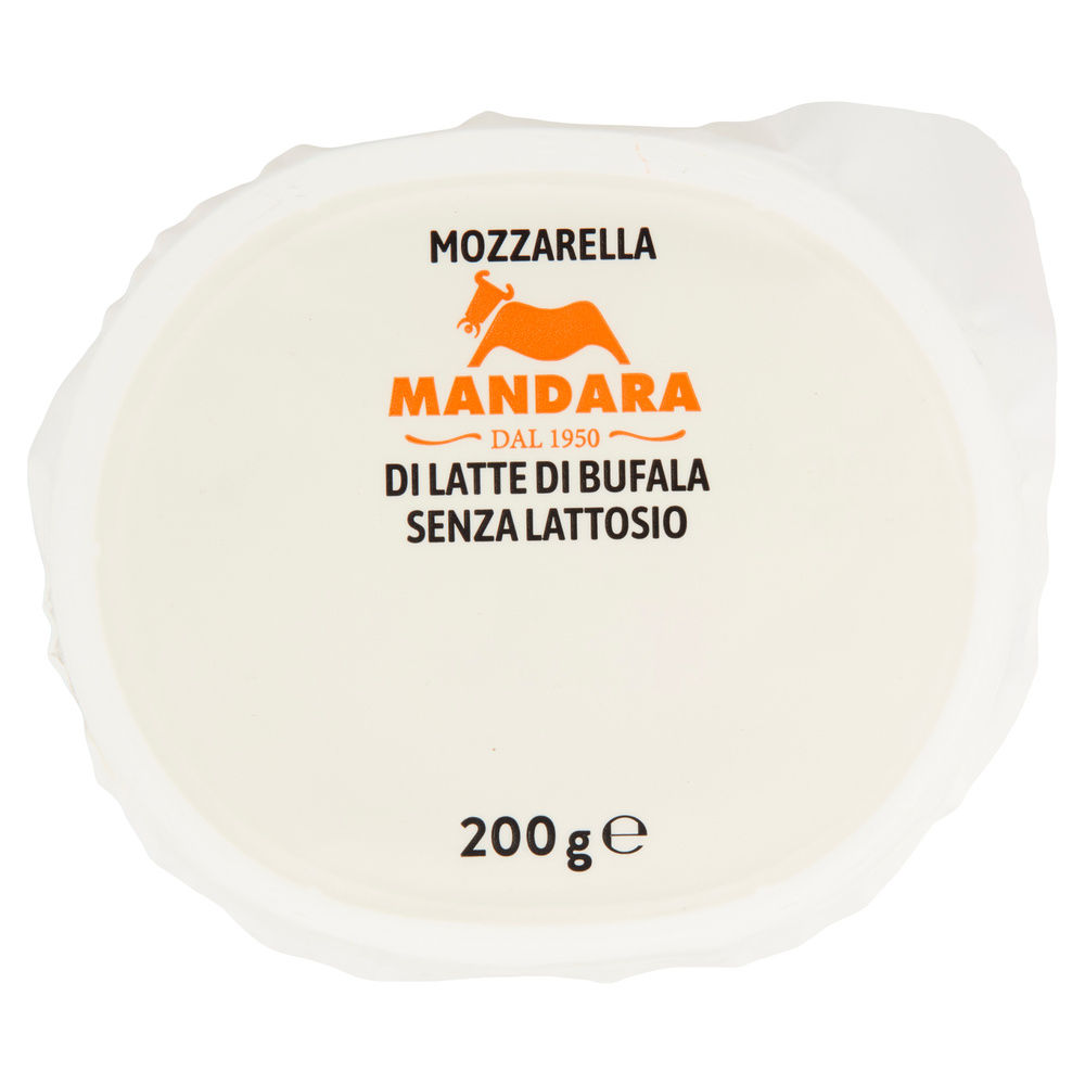 MOZZARELLA DI LATTE DI BUFALA ZERO LATTOSIO MANDARA VASETTO G 410 SGOCC. G 200 - 7