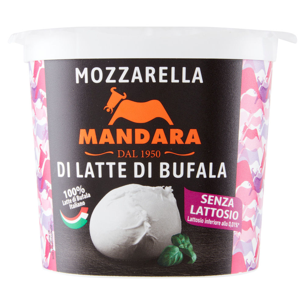 MOZZARELLA DI LATTE DI BUFALA ZERO LATTOSIO MANDARA VASETTO G 410 SGOCC. G 200 - 4