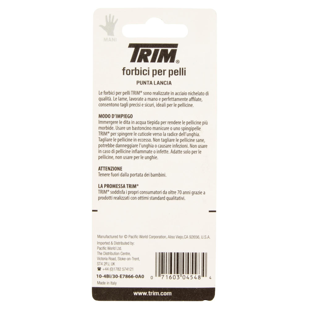 FORBICE PELLI CURVA TRIM PUNTA LANCIA 3,5" 10-4 BI PZ. 1 - 1
