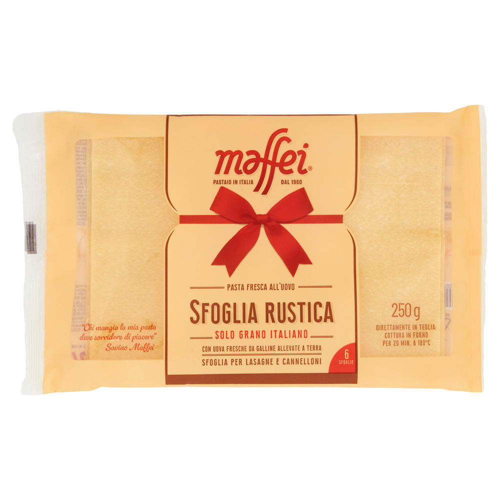 PASTA FR.  ALL'UOVO SFOGLIA RUSTICA LASAGNE/CANNELLONI IL PASTAIO DI MAFFEI G250 - 3