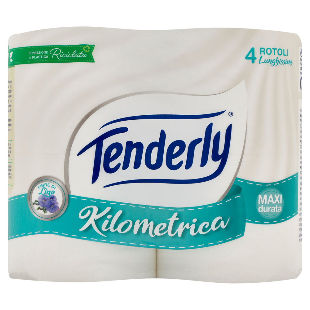 CARTA IGIENICA TENDERLY KILOMETRICA FIOR DI LINO 2VELI 450STR PZ.4 - 0