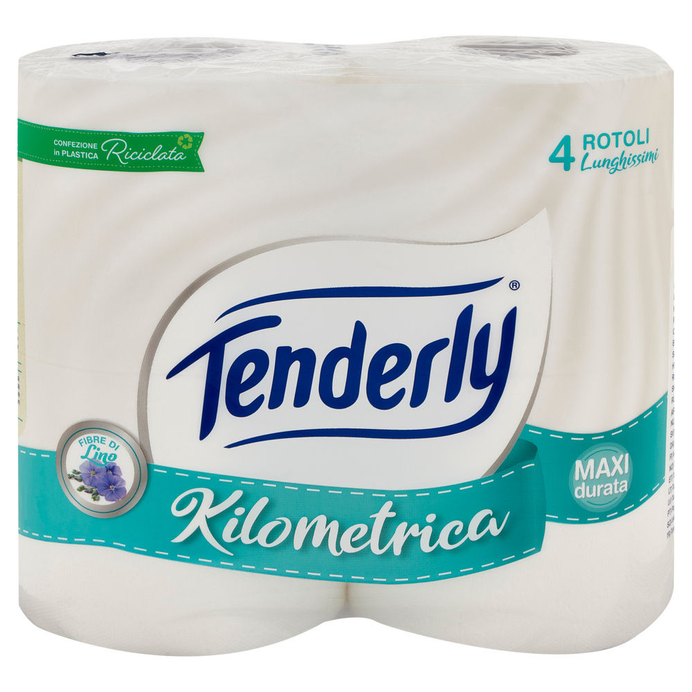 CARTA IGIENICA TENDERLY KILOMETRICA FIOR DI LINO 2VELI 450STR PZ.4 - 6